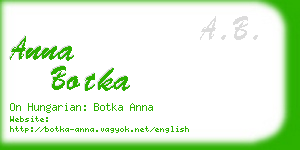 anna botka business card